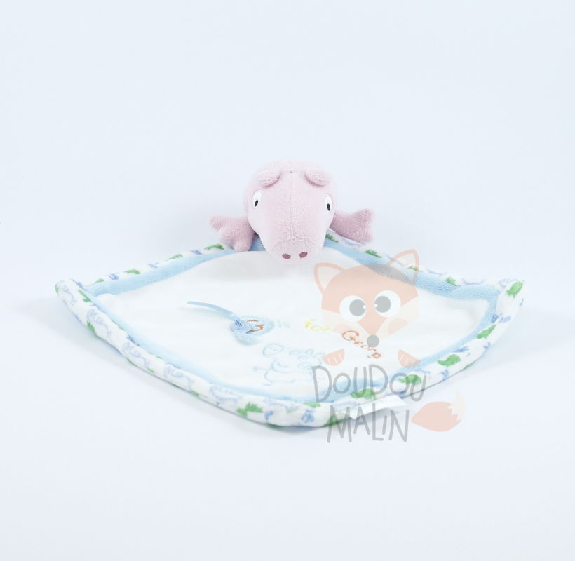 Peppa pig baby comforter g is for george blue green white 